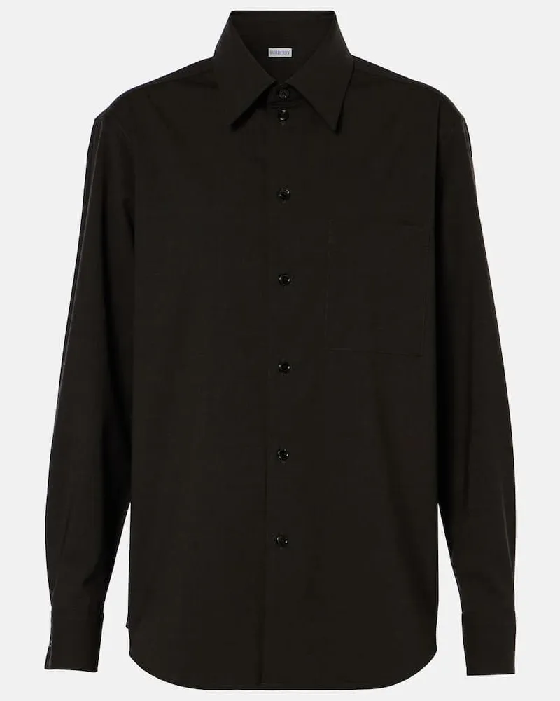 Burberry Camicia in misto lana Verde