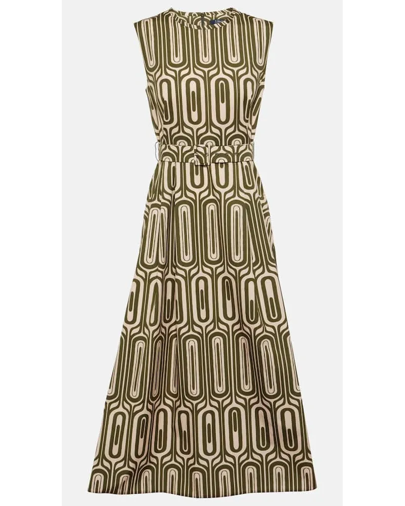 Max Mara Abito midi Andreis in popeline di cotone Verde