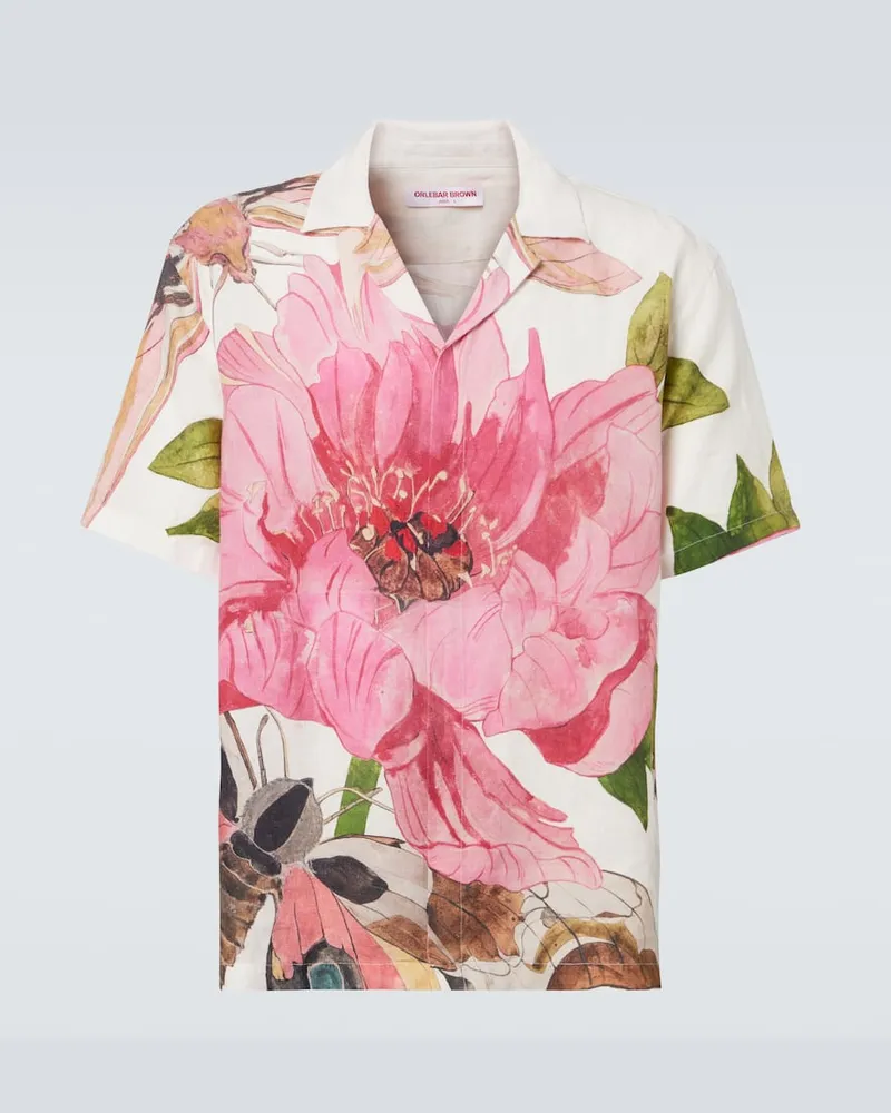 Orlebar Brown Camicia bowling Maitan in lino Multicolore