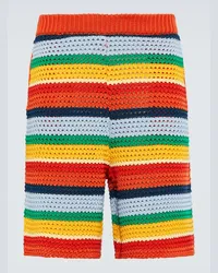 Marni x No Vacancy Inn - Shorts in crochet a righe Multicolore