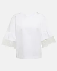 See by Chloé See By Chloé T-shirt in cotone con ricamo Bianco