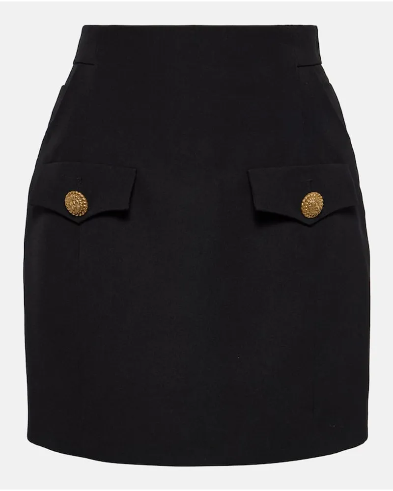 Balmain Minigonna in lana Nero