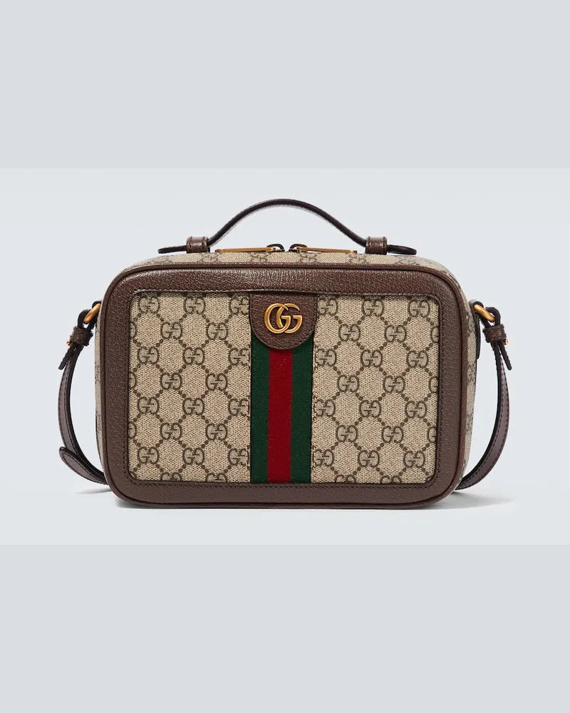 Gucci Borsa a spalla Ophidia Small in canvas Beige