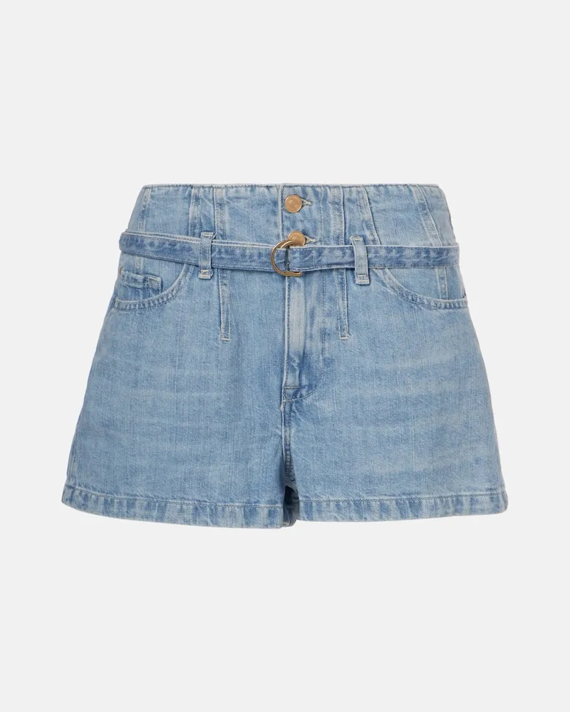 7 for all mankind Shorts di jeans Kansas a vita alta Blu