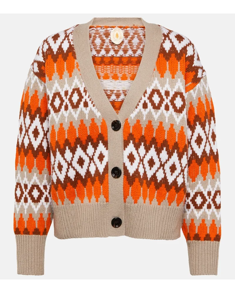 Jardin des Orangers Cardigan in lana e cashmere Multicolore