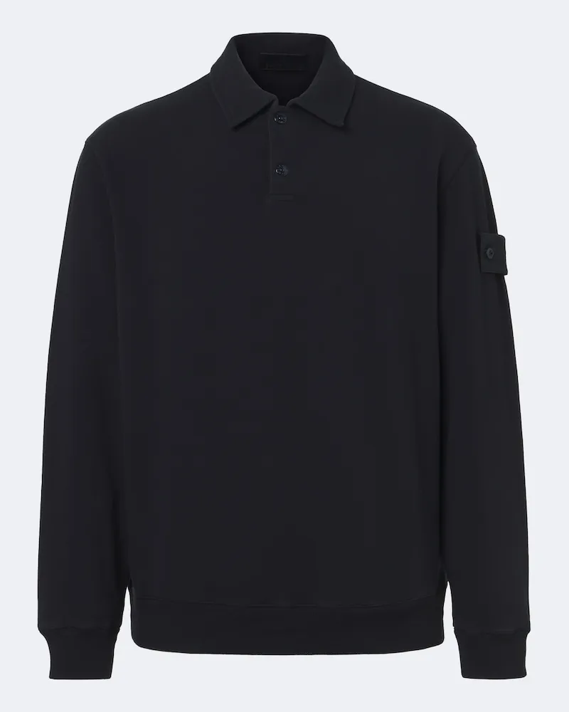 Stone Island Felpa polo Ghost in jersey di misto cotone Blu