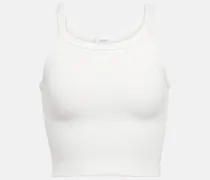 x Hailey Bieber - Tank top HB cropped in misto cotone