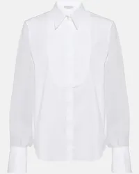 Brunello Cucinelli Camicia in misto cotone Bianco