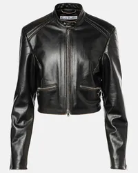 Acne Studios Giacca biker in pelle Nero