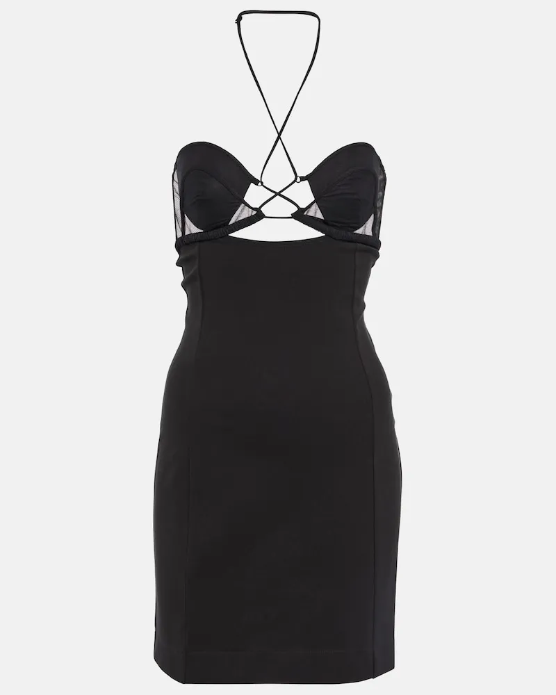 Nensi Dojaka Miniabito con cut-out Nero
