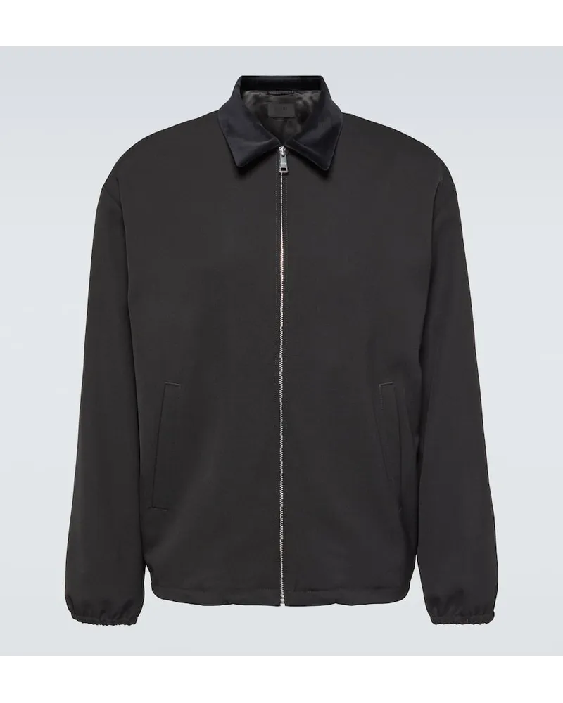 Prada Bomber in lana vergine Nero