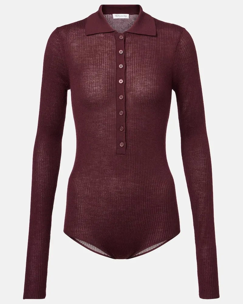 FRANKIE Shop Body Solana in lana, seta e cashmere Borgogna