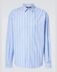 Jacquemus Camicia Simon in cotone a righe Blu