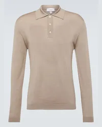 LARDINI Polo in lana, seta e cashmere Beige