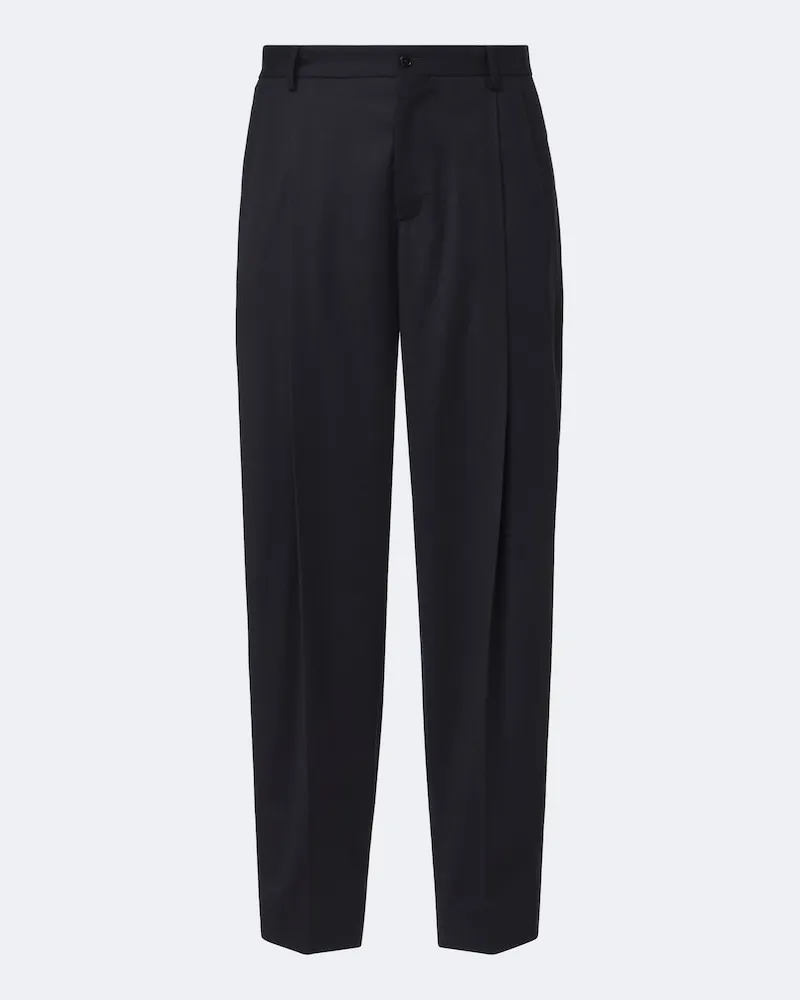 Dolce & Gabbana Pantaloni in gabardine di lana vergine Blu