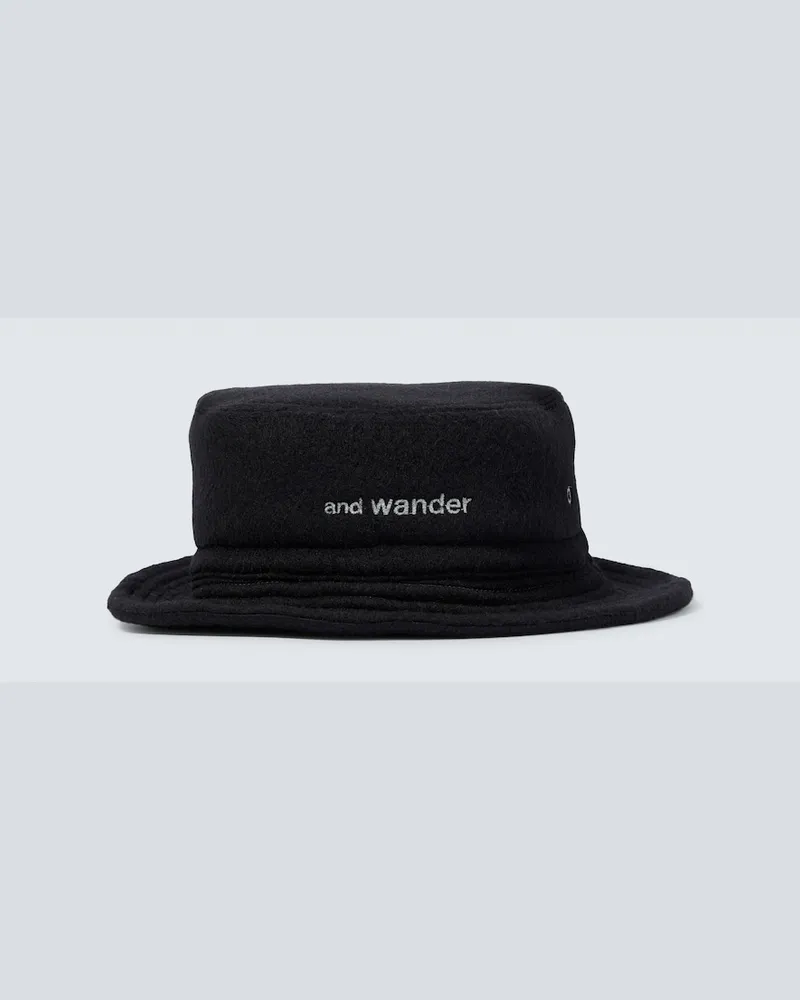 and wander Cappello in misto lana Nero
