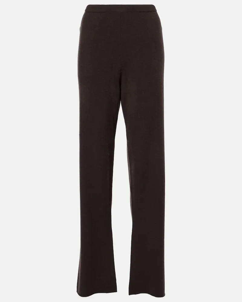 extreme cashmere Pantaloni N°320 Rush in misto cashmere Marrone