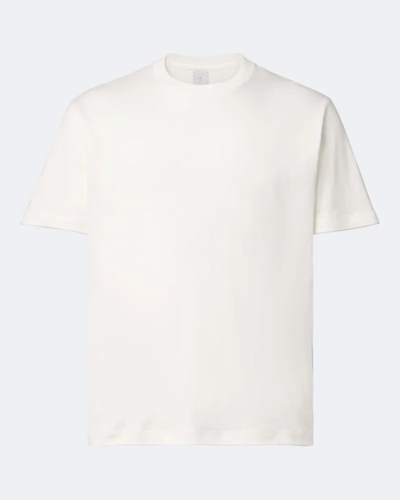 Eleventy T-shirt in jersey di misto cotone Bianco