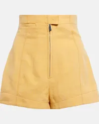 Jacquemus Shorts Le Short Areia in misto lino Giallo