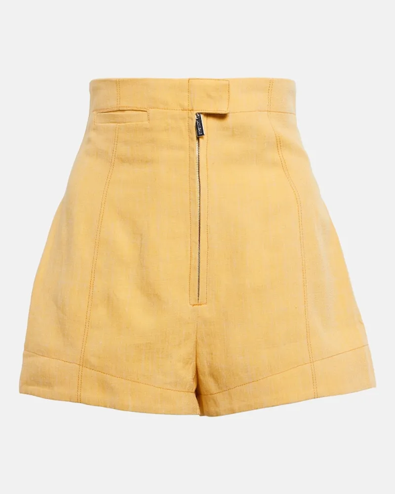 Jacquemus Shorts Le Short Areia in misto lino Giallo