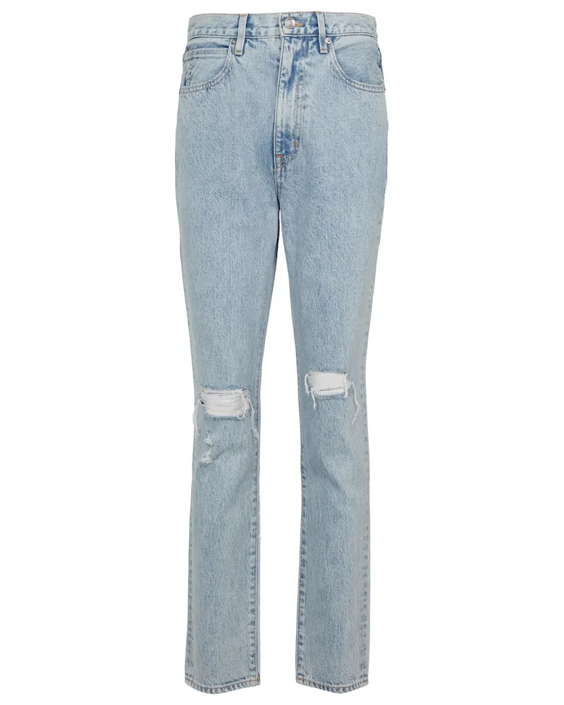 SLVRLAKE Jeans distressed Beatnik a vita alta Blu