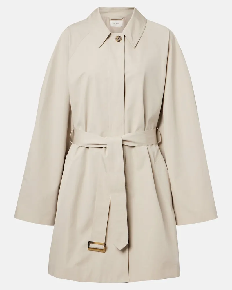 The Row Cappotto Amaya in cotone con cintura Beige