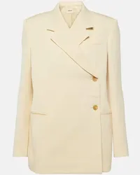 KHAITE Blazer Otero in misto lana Bianco