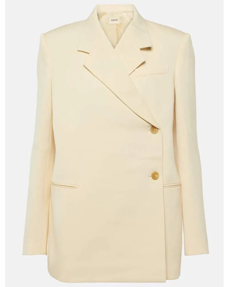 KHAITE Blazer Otero in misto lana Bianco