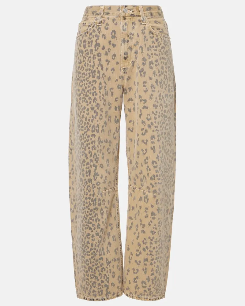 Citizens of humanity Jeans a gamba larga Miro con stampa Beige
