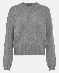 Loro Piana Pullover in cashmere a trecce Grigio