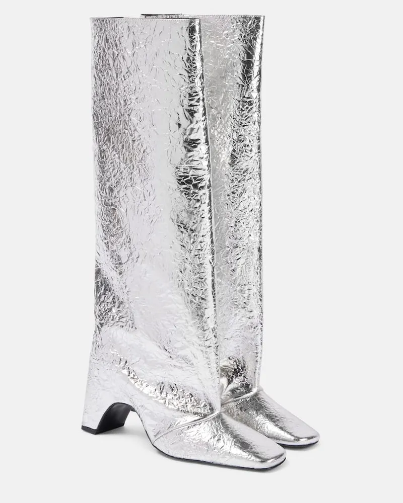 COPERNI Stivali Foil Bridge 85 in pelle Argento