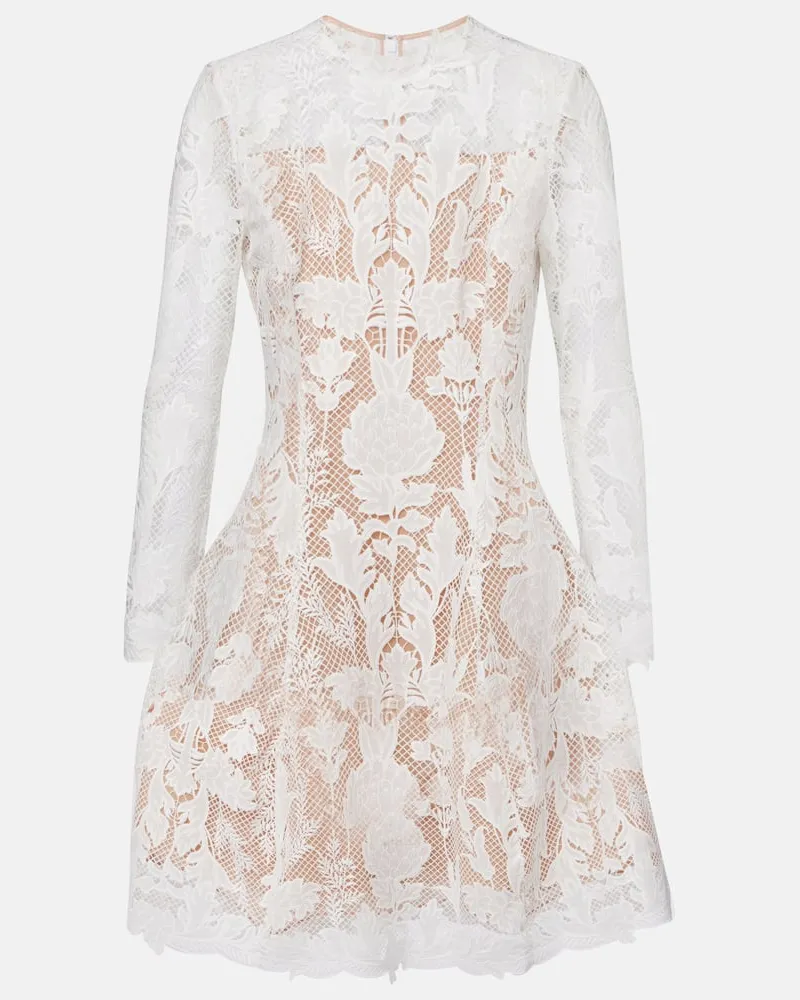 Oscar de la Renta Miniabito in pizzo guipure Bianco