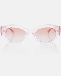 Gucci Occhiali da sole rotondi Interlocking G Rosa