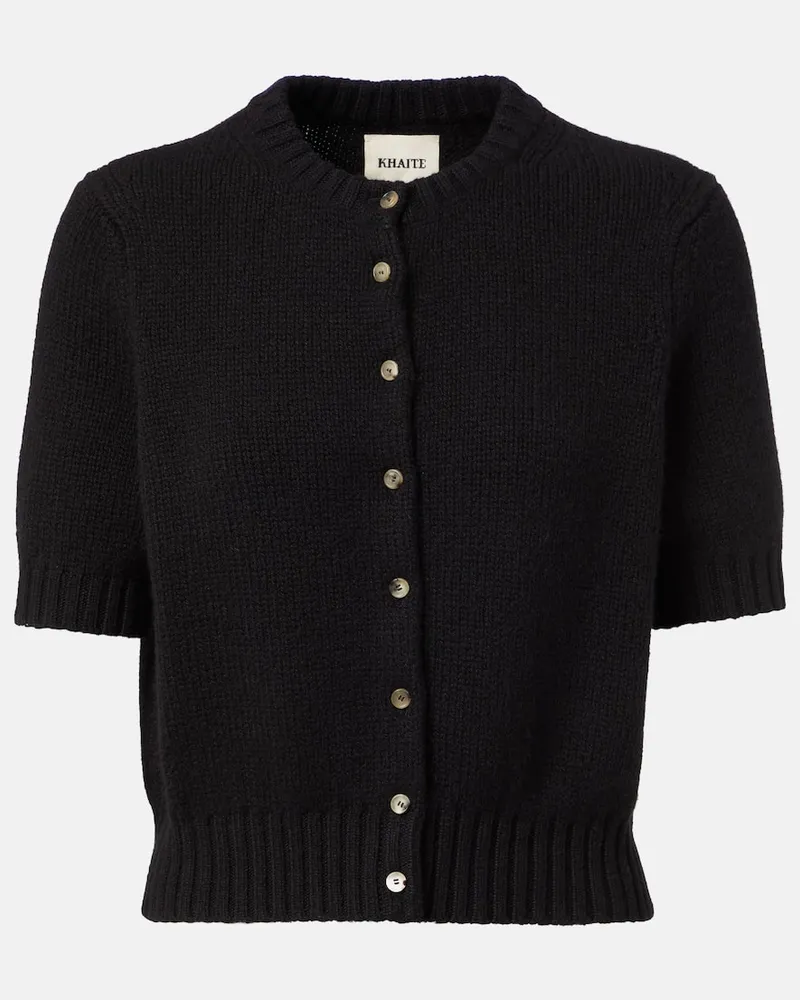 KHAITE Cardigan Nora in misto cashmere Nero