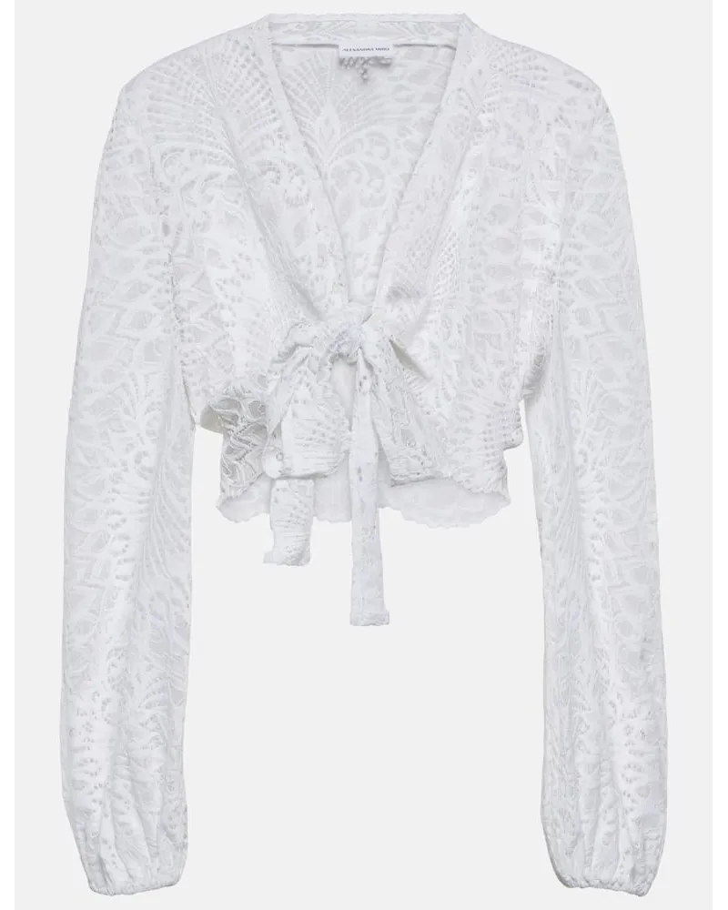 Alexandra Miro Top Tabitha in pizzo Bianco