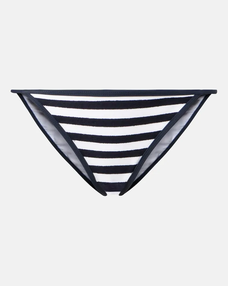 JADE SWIM Slip bikini Bare Minimum in spugna a righe Blu