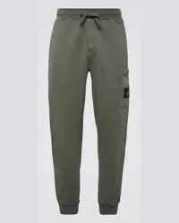 Stone Island Pantaloni sportivi Compass in cotone Verde