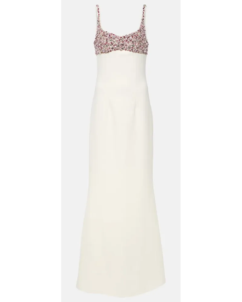 Safiyaa Abito lungo Beatriz con cristalli Multicolore