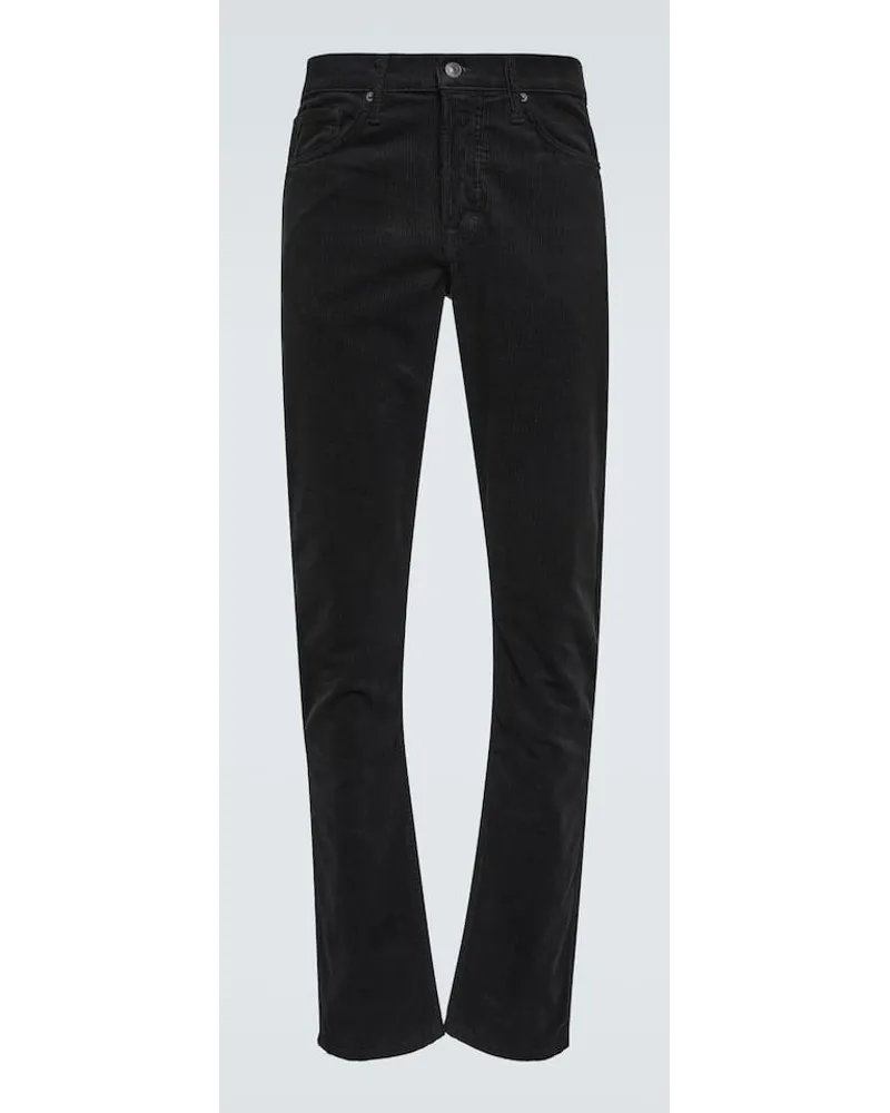 Tom Ford Jeans skinny 12 Waves in velluto a coste Nero
