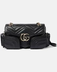 Gucci Borsa a spalla GG Marmont Small in pelle Nero