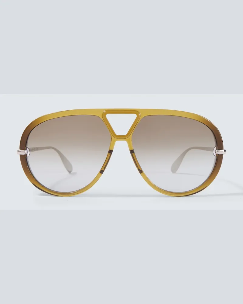 Bottega Veneta Occhiali da sole Drop aviator Marrone