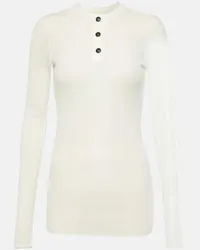 KHAITE Top Byron in jersey di misto cotone Bianco