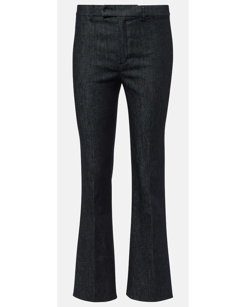 Max Mara Jeans flared cropped Alan Blu
