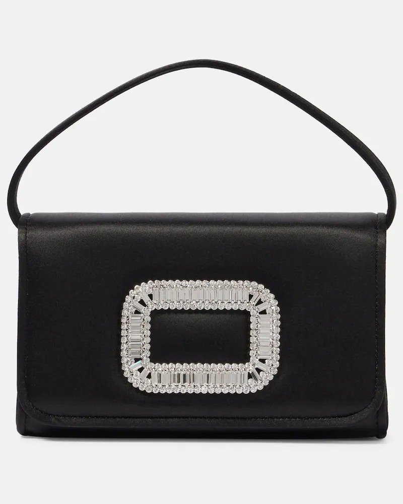 Roger Vivier Borsa a spalla Pilgrim Micro in raso Nero