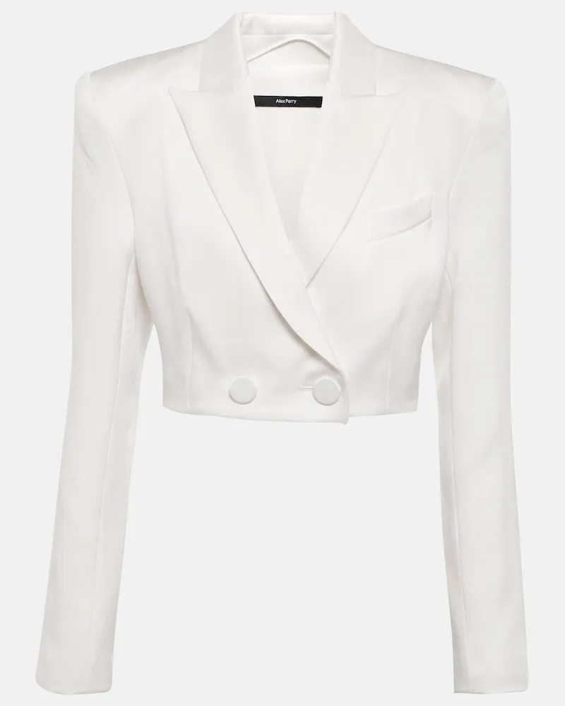 Alex Perry Blazer cropped Parker in crÃªpe di raso Bianco