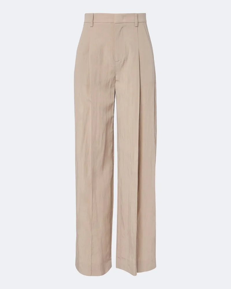 Vince Pantaloni a gamba larga plissé Beige
