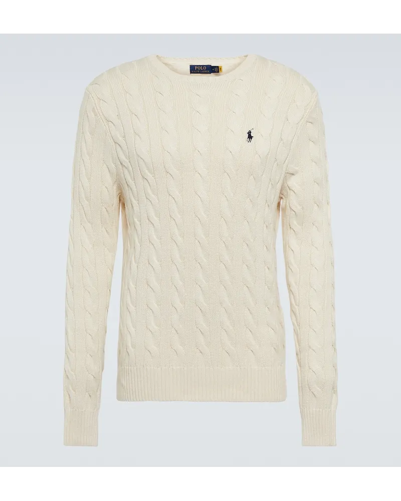 Ralph Lauren Pullover in cotone a trecce Neutro