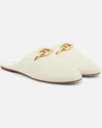 Valentino Garavani Slippers VLogo Gate in pelle Bianco