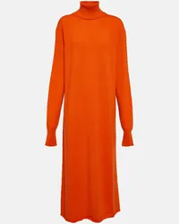 Jil Sander Abito midi in cashmere Rosso