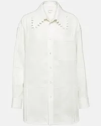 Bottega Veneta Camicia oversize in lino Bianco